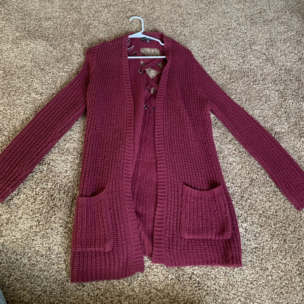 Maroon Cardigan